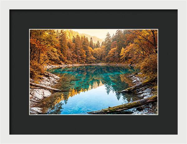 Serene Autumn At Five Flower Lake