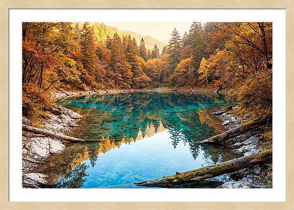Serene Autumn At Five Flower Lake
