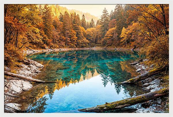 Serene Autumn At Five Flower Lake