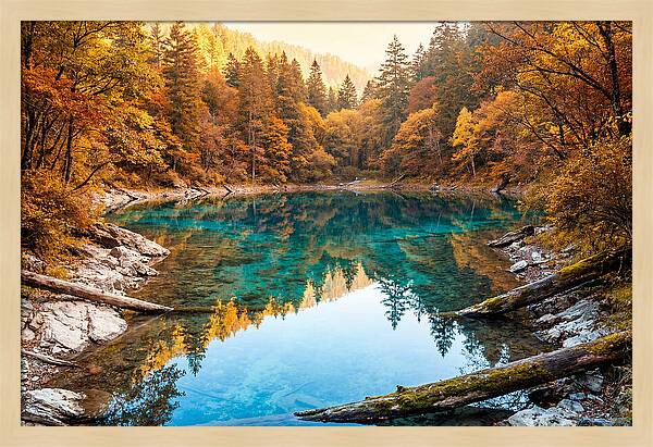 Serene Autumn At Five Flower Lake