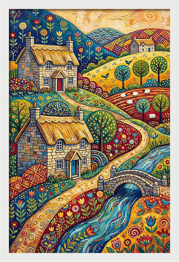 Serene Beauty Of A Historic Village