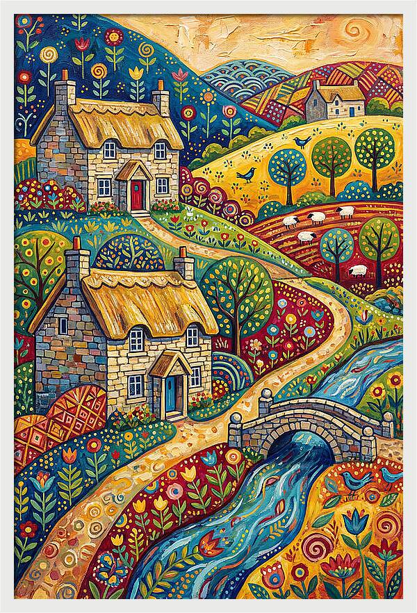 Serene Beauty Of A Historic Village