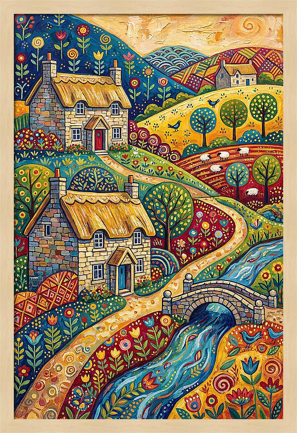 Serene Beauty Of A Historic Village