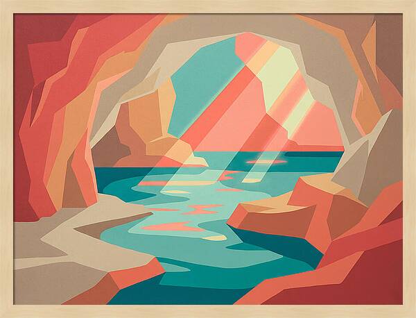 Serene Cave By The Sea
