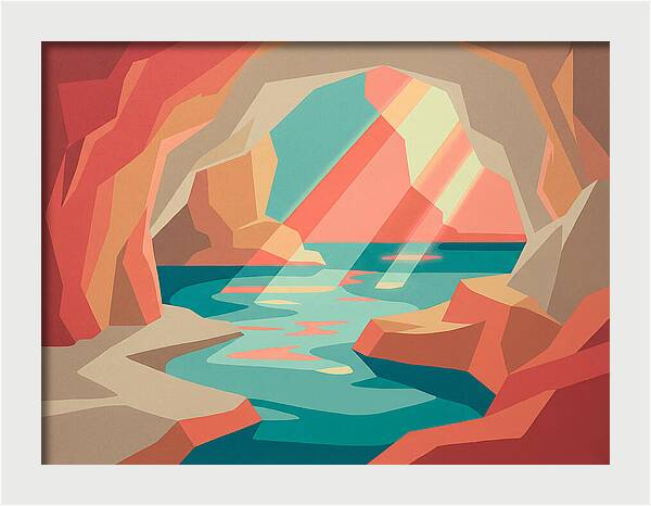 Serene Cave By The Sea