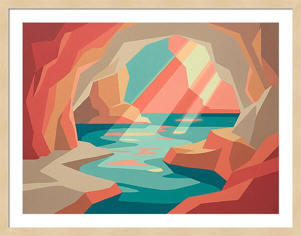 Serene Cave By The Sea