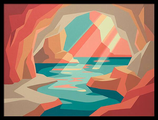 Serene Cave By The Sea