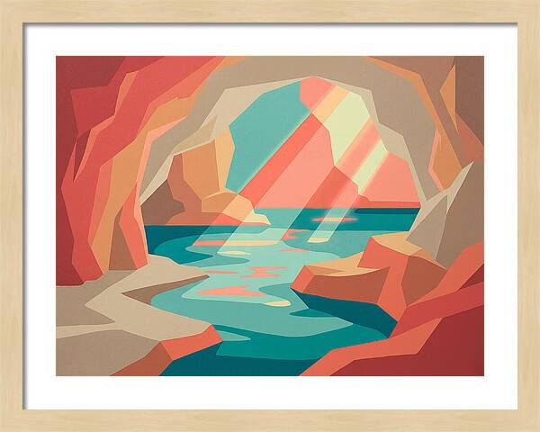 Serene Cave By The Sea