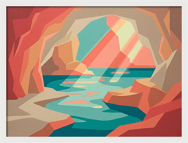 Serene Cave By The Sea