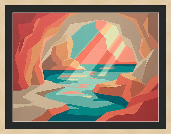 Serene Cave By The Sea