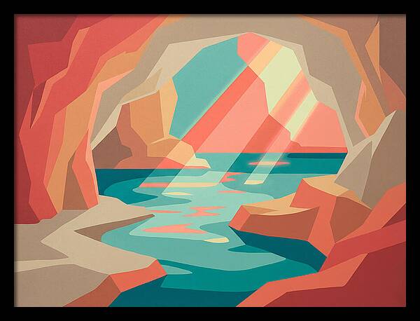 Serene Cave By The Sea