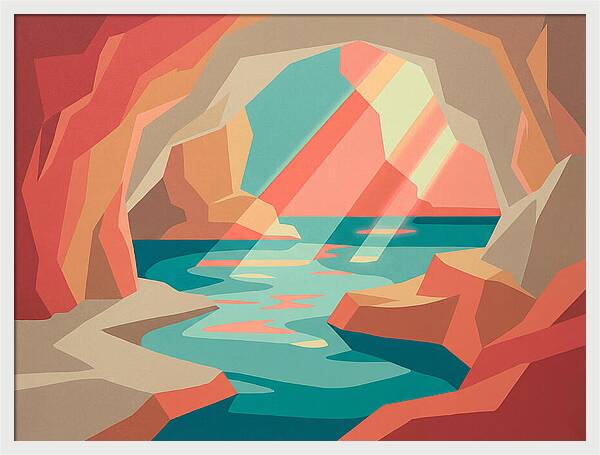 Serene Cave By The Sea