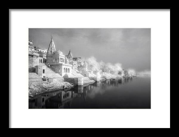 Serene Dawn Over Varanasi Ghats