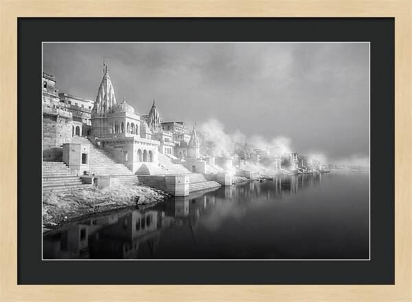 Serene Dawn Over Varanasi Ghats