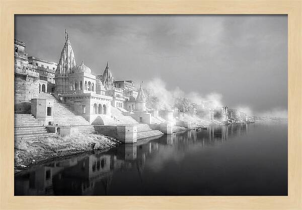 Serene Dawn Over Varanasi Ghats