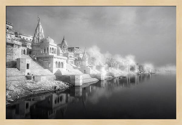 Serene Dawn Over Varanasi Ghats