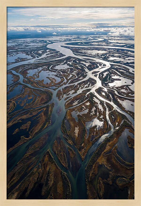 Serene Delta Landscape From Above