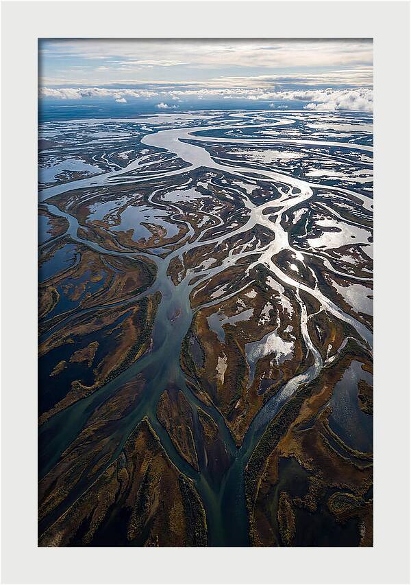 Serene Delta Landscape From Above