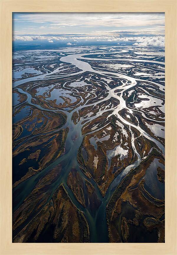 Serene Delta Landscape From Above