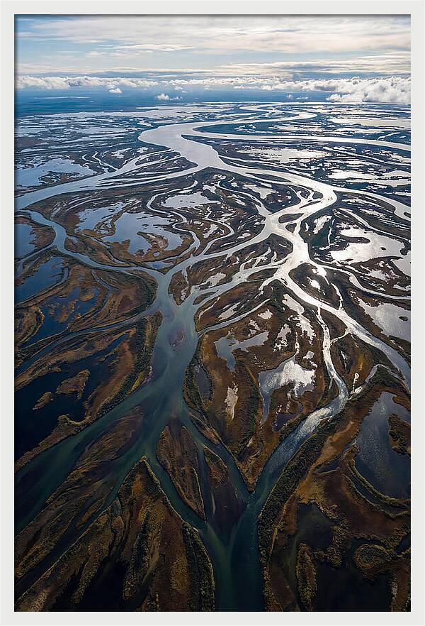 Serene Delta Landscape From Above