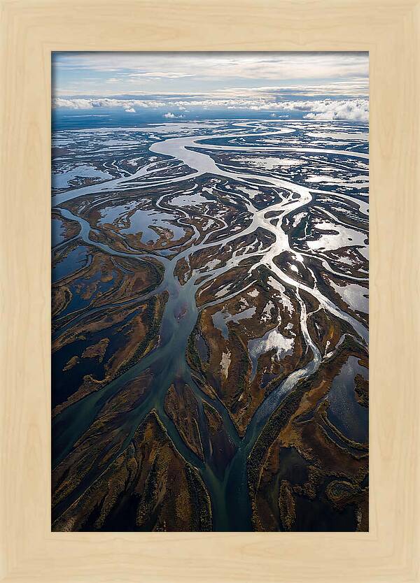 Serene Delta Landscape From Above
