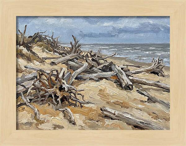 Serene Driftwood Coastline