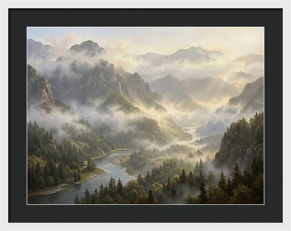 Serene Foggy Landscape