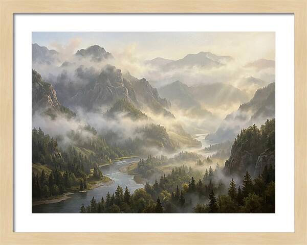 Serene Foggy Landscape