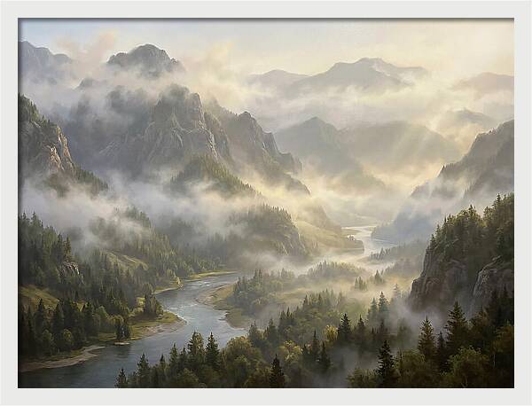 Serene Foggy Landscape