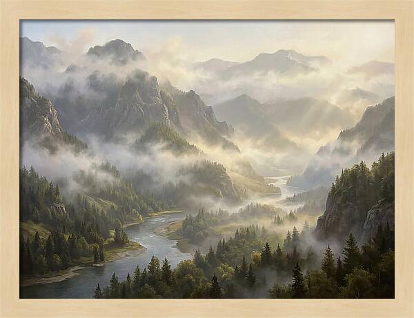 Serene Foggy Landscape