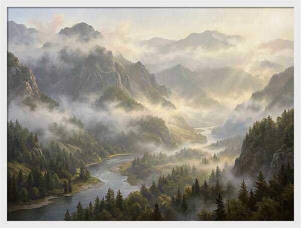 Serene Foggy Landscape