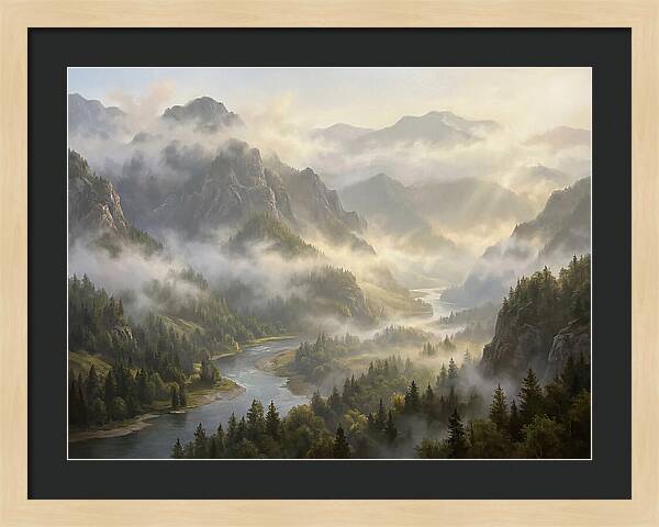 Serene Foggy Landscape
