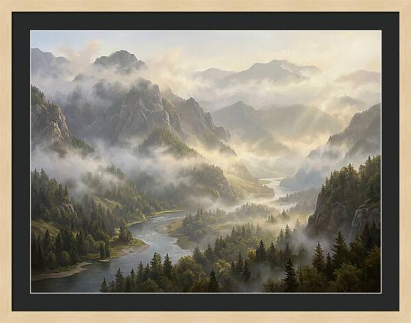 Serene Foggy Landscape
