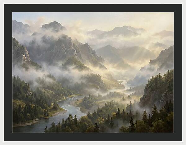 Serene Foggy Landscape