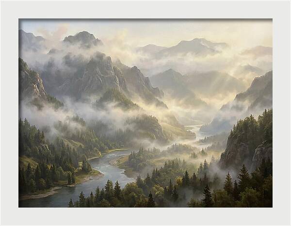 Serene Foggy Landscape