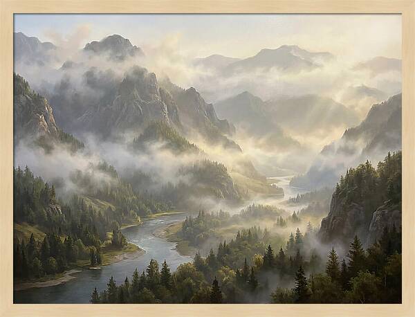 Serene Foggy Landscape