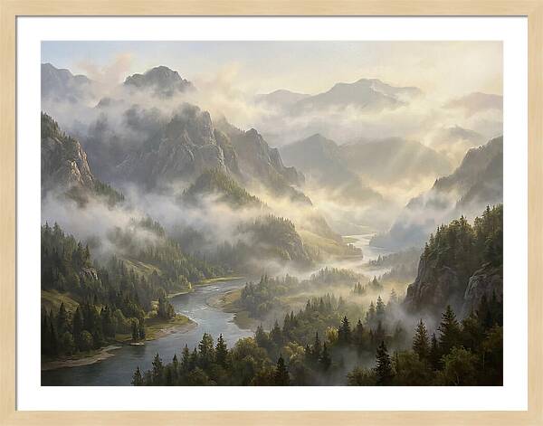 Serene Foggy Landscape