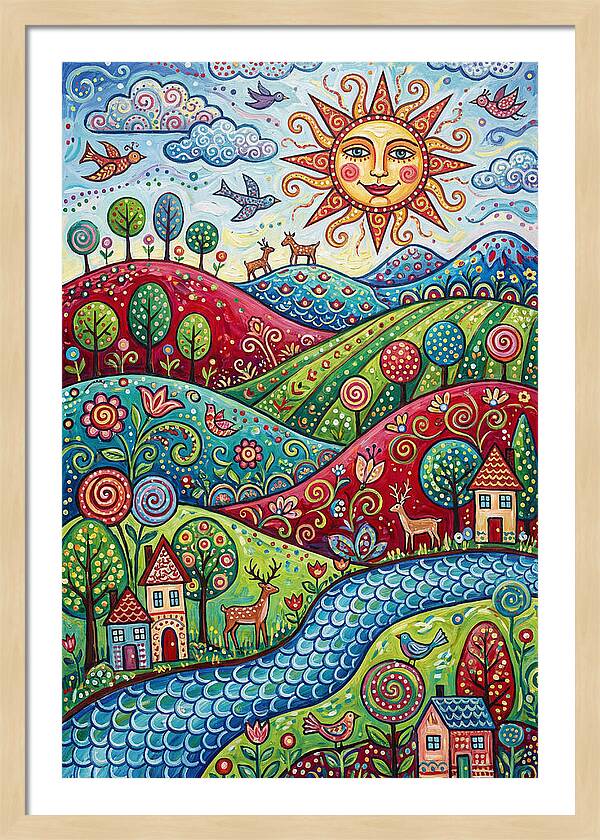 Serene Folk Landscape