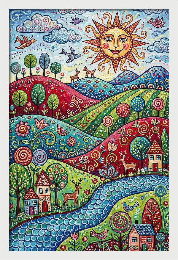 Serene Folk Landscape