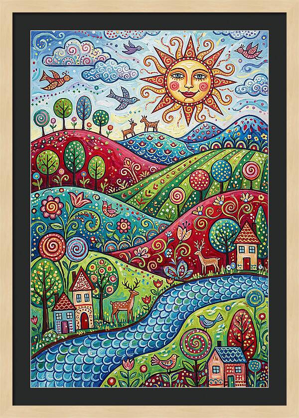 Serene Folk Landscape