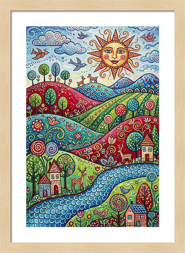 Serene Folk Landscape