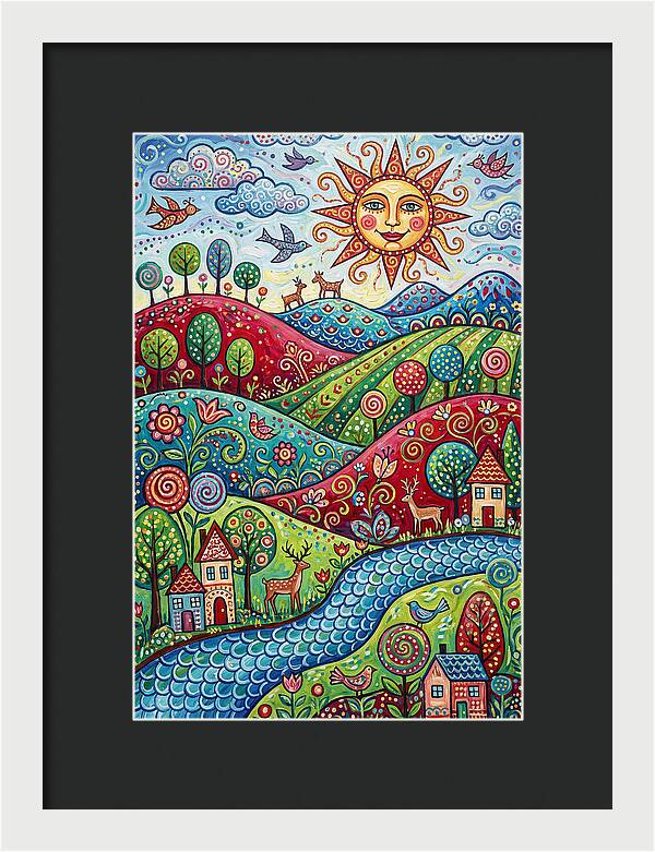 Serene Folk Landscape