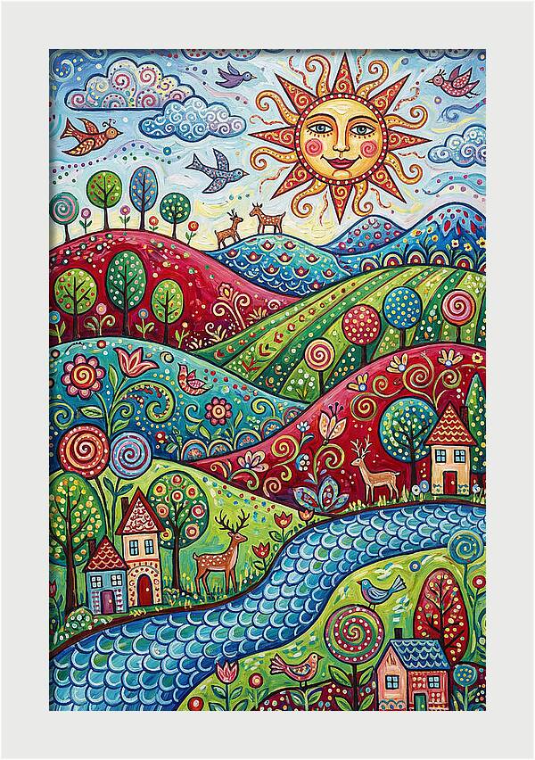 Serene Folk Landscape