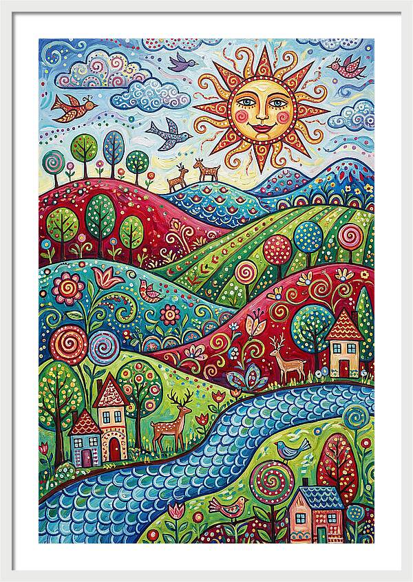 Serene Folk Landscape