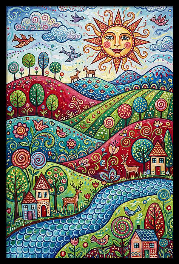 Serene Folk Landscape