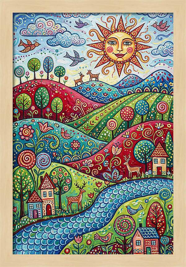 Serene Folk Landscape