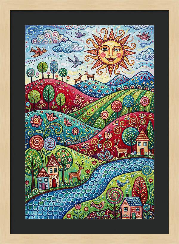 Serene Folk Landscape