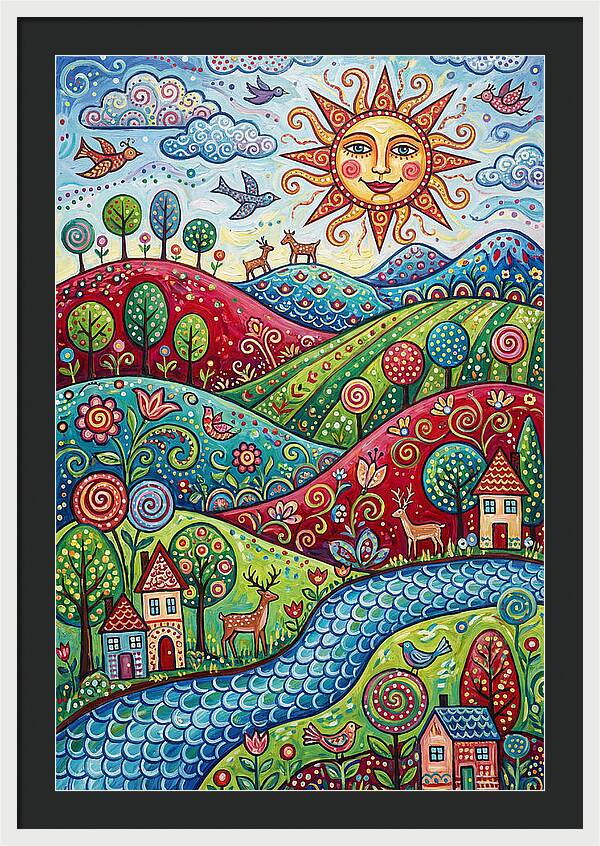 Serene Folk Landscape