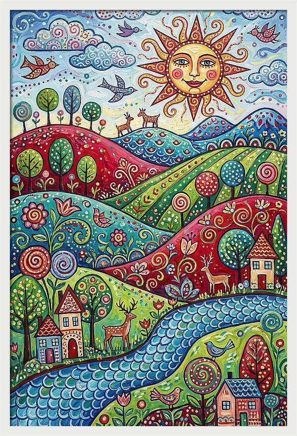 Serene Folk Landscape