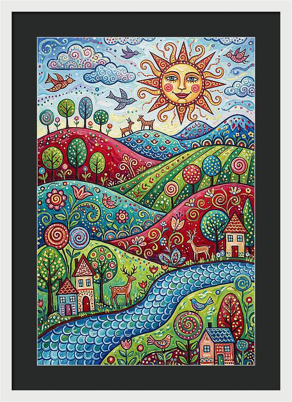 Serene Folk Landscape